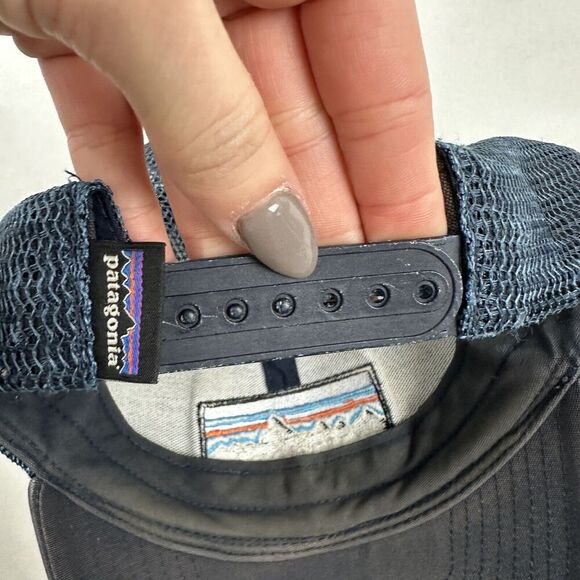 VTG Patagonia Trucker Hat Mesh Back Baseball Hat Snapback Cap Logo Outdoors - Picture 8 of 11